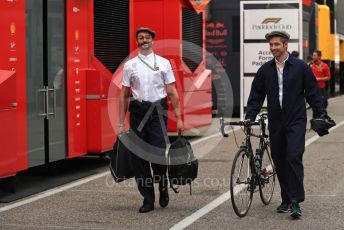 World © Octane Photographic Ltd. Formula 1 – German GP - Paddock. Mercedes AMG Petronas Motorsport AMG F1 W10 EQ Power+ team in retro uniform. Hockenheimring, Hockenheim, Germany. Sunday 28th July 2019.