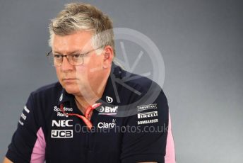 World © Octane Photographic Ltd. Formula 1 - German GP – Friday FIA Team Press Conference. Otmar Szafnauer - Team Principal of SportPesa Racing Point. Hockenheimring, Hockenheim, Germany. Friday 26th July 2019.