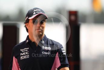 World © Octane Photographic Ltd. Formula 1 – German GP - Paddock. SportPesa Racing Point RP19 - Sergio Perez. Hockenheimring, Hockenheim, Germany. Thursday 25th July 2019.