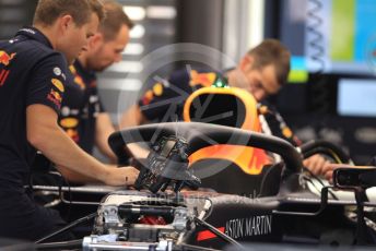 World © Octane Photographic Ltd. Formula 1 – German GP - Paddock. Aston Martin Red Bull Racing RB15. Hockenheimring, Hockenheim, Germany. Thursday 25th July 2019.