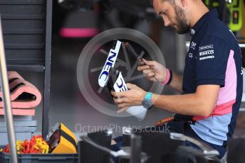 World © Octane Photographic Ltd. Formula 1 – German GP - Paddock. SportPesa Racing Point RP19. Hockenheimring, Hockenheim, Germany. Thursday 25th July 2019.