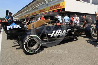 World © Octane Photographic Ltd. Formula 1 – German GP - Paddock. Rich Energy Haas F1 Team VF19 – Romain Grosjean. Hockenheimring, Hockenheim, Germany. Thursday 25th July 2019.