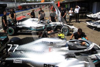 World © Octane Photographic Ltd. Formula 1 – German GP - Paddock. Mercedes AMG Petronas Motorsport AMG F1 W10 EQ Power+. Hockenheimring, Hockenheim, Germany. Thursday 25th July 2019.