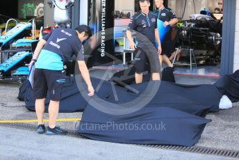World © Octane Photographic Ltd. Formula 1 – German GP - Paddock. Williams receive items for the car. Hockenheimring, Hockenheim, Germany. Thursday 25th July 2019.