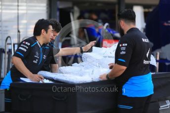 World © Octane Photographic Ltd. Formula 1 – German GP - Paddock. Williams receive items for the car. Hockenheimring, Hockenheim, Germany. Thursday 25th July 2019.