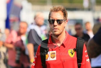 World © Octane Photographic Ltd. Formula 1 – German GP - Paddock. Scuderia Ferrari SF90 – Sebastian Vettel. Hockenheimring, Hockenheim, Germany. Thursday 25th July 2019.