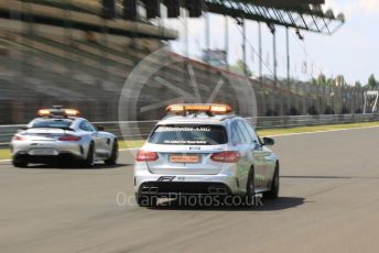 World © Octane Photographic Ltd. Formula 1 – Hungarian GP - Pitlane. Mercedes AMG GTs Safety Car and AMG E63 medical Car. Hungaroring, Budapest, Hungary. Thursday 1st August 2019.