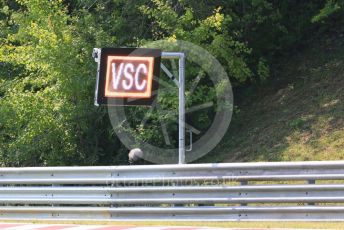 World © Octane Photographic Ltd. Formula 1 – Hungarian GP - Setup. McLaren VSC Virtual Safety Car light board testing. Hungaroring, Budapest, Hungary. Thursday 1st August 2019.