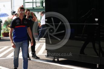 World © Octane Photographic Ltd. Formula 1 – Hungarian GP - Paddock. Scuderia Toro Rosso STR14 – Daniil Kvyat. Hungaroring, Budapest, Hungary. Thursday 1st August 2019.