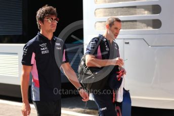 World © Octane Photographic Ltd. Formula 1 – Hungarian GP - Paddock. SportPesa Racing Point RP19 – Lance Stroll. Hungaroring, Budapest, Hungary. Thursday 1st August 2019.