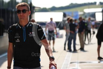 World © Octane Photographic Ltd. Formula 1 – Hungarian GP - Paddock. ROKiT Williams Racing FW 42 – George Russell. Hungaroring, Budapest, Hungary. Thursday 1st August 2019.