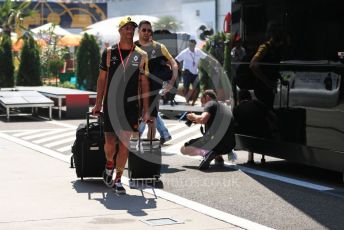 World © Octane Photographic Ltd. Formula 1 – Hungarian GP - Paddock. Renault Sport F1 Team RS19 – Daniel Ricciardo. Hungaroring, Budapest, Hungary. Thursday 1st August 2019.