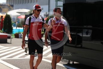 World © Octane Photographic Ltd. Formula 1 – Hungarian GP - Paddock. Alfa Romeo Racing C38 – Antonio Giovinazzi. Hungaroring, Budapest, Hungary. Thursday 1st August 2019.