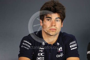 World © Octane Photographic Ltd. Formula 1 – Hungarian GP. FIA Drivers Press Conference. SportPesa Racing Point – Lance Stroll. Hungaroring, Budapest, Hungary. Thursday 1st August 2019.