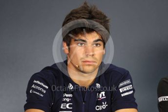 World © Octane Photographic Ltd. Formula 1 – Hungarian GP. FIA Drivers Press Conference. SportPesa Racing Point – Lance Stroll. Hungaroring, Budapest, Hungary. Thursday 1st August 2019.