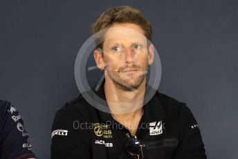 World © Octane Photographic Ltd. Formula 1 – Hungarian GP. FIA Drivers Press Conference. Rich Energy Haas F1 Team – Romain Grosjean. Hungaroring, Budapest, Hungary. Thursday 1st August 2019.