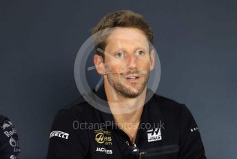 World © Octane Photographic Ltd. Formula 1 – Hungarian GP. FIA Drivers Press Conference. Rich Energy Haas F1 Team – Romain Grosjean. Hungaroring, Budapest, Hungary. Thursday 1st August 2019.