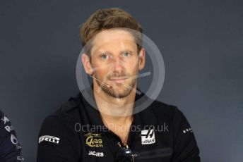 World © Octane Photographic Ltd. Formula 1 – Hungarian GP. FIA Drivers Press Conference. Rich Energy Haas F1 Team – Romain Grosjean. Hungaroring, Budapest, Hungary. Thursday 1st August 2019.