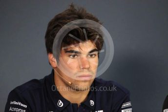 World © Octane Photographic Ltd. Formula 1 – Hungarian GP. FIA Drivers Press Conference. SportPesa Racing Point – Lance Stroll. Hungaroring, Budapest, Hungary. Thursday 1st August 2019.