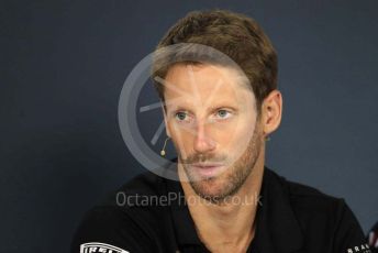 World © Octane Photographic Ltd. Formula 1 – Hungarian GP. FIA Drivers Press Conference. Rich Energy Haas F1 Team – Romain Grosjean. Hungaroring, Budapest, Hungary. Thursday 1st August 2019.