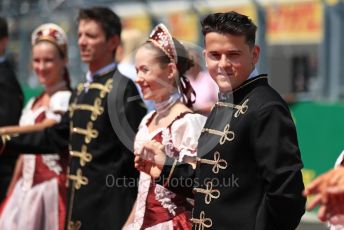 World © Octane Photographic Ltd. Formula 1 – Hungarian GP - Drivers Parade. Men and women in traditional dress. Hungaroring, Budapest, Hungary. Sunday 4th August 2019.
