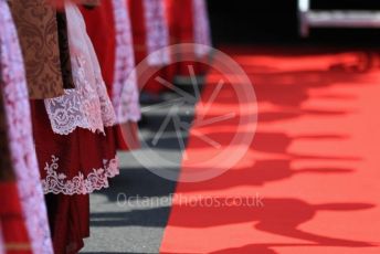 World © Octane Photographic Ltd. Formula 1 – Hungarian GP - Drivers Parade. Men and women in traditional dress. Hungaroring, Budapest, Hungary. Sunday 4th August 2019.