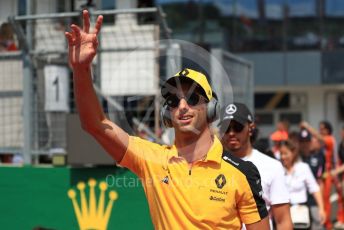 World © Octane Photographic Ltd. Formula 1 – Hungarian GP - Drivers Parade. Renault Sport F1 Team RS19 – Daniel Ricciardo. Hungaroring, Budapest, Hungary. Sunday 4th August 2019.