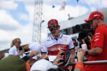 World © Octane Photographic Ltd. Formula 1 – Hungarian GP - Drivers Parade. Scuderia Ferrari SF90 – Sebastian Vettel and Alfa Romeo Racing C38 – Kimi Raikkonen. Hungaroring, Budapest, Hungary. Sunday 4th August 2019.
