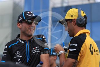 World © Octane Photographic Ltd. Formula 1 – Hungarian GP - Drivers Parade. Renault Sport F1 Team RS19 – Daniel Ricciardo and ROKiT Williams Racing FW42 – Robert Kubica. Hungaroring, Budapest, Hungary. Sunday 4th August 2019.