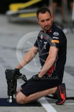 World © Octane Photographic Ltd. Formula 1 – Hungarian GP - Practice 1. Aston Martin Red Bull Racing wheel gun practice. Hungaroring, Budapest, Hungary. Friday 2nd August 2019.