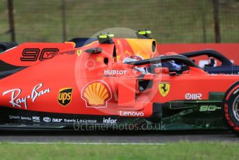 World © Octane Photographic Ltd. Formula 1 – Hungarian GP - Practice 1. Scuderia Ferrari SF90 – Charles Leclerc and Aston Martin Red Bull Racing RB15 – Pierre Gasly. Hungaroring, Budapest, Hungary. Friday 2nd August 2019.