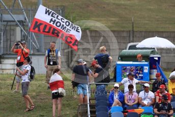 World © Octane Photographic Ltd. Formula 1 – Hungarian GP - Practice 1. ROKiT Williams Racing FW42 – Robert Kubica fans. Hungaroring, Budapest, Hungary. Friday 2nd August 2019.