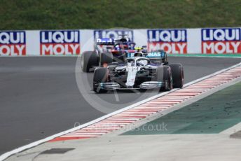 World © Octane Photographic Ltd. Formula 1 – Hungarian GP - Practice 3. Mercedes AMG Petronas Motorsport AMG F1 W10 EQ Power+ - Valtteri Bottas and Scuderia Toro Rosso STR14 – Daniil Kvyat. Hungaroring, Budapest, Hungary. Saturday 3rd August 2019.