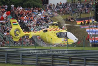 World © Octane Photographic Ltd. Formula 1 – Hungarian GP - Practice 3. Medical Helicopter Eurocopter EC135P2 HA-BBK. Hungaroring, Budapest, Hungary. Saturday 3rd August 2019.