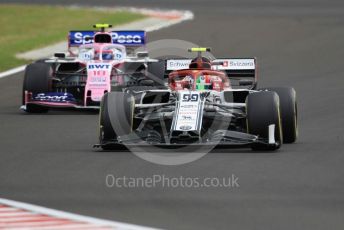 World © Octane Photographic Ltd. Formula 1 – Hungarian GP - Practice 3. Alfa Romeo Racing C38 – Antonio Giovinazzi and SportPesa Racing Point RP19 – Lance Stroll. Hungaroring, Budapest, Hungary. Saturday 3rd August 2019.