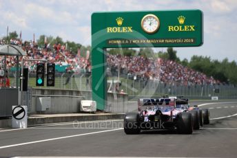 World © Octane Photographic Ltd. Formula 1 – Hungarian GP - Practice 3. Scuderia Toro Rosso STR14 – Daniil Kvyat and SportPesa Racing Point RP19 - Sergio Perez. Hungaroring, Budapest, Hungary. Saturday 3rd August 2019.