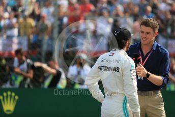 World © Octane Photographic Ltd. Formula 1 – Hungarian GP - Qualifying. Mercedes AMG Petronas Motorsport AMG F1 W10 EQ Power+ - Lewis Hamilton and Paul di Resta. Hungaroring, Budapest, Hungary. Saturday 3rd August 2019.