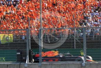 World © Octane Photographic Ltd. Formula 1 – Hungarian GP - Podium. Aston Martin Red Bull Racing RB15 – Max Verstappen fans. Hungaroring, Budapest, Hungary. Sunday 4th August 2019.
