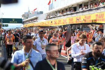 World © Octane Photographic Ltd. Formula 1 – Hungarian GP - Podium. Crowds in the pitlane ready for podium ceremony. Hungaroring, Budapest, Hungary. Sunday 4th August 2019.