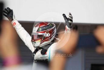 World © Octane Photographic Ltd. Formula 1 – Hungarian GP - Parc Ferme. Mercedes AMG Petronas Motorsport AMG F1 W10 EQ Power+ - Lewis Hamilton. Hungaroring, Budapest, Hungary. Sunday 4th August 2019.