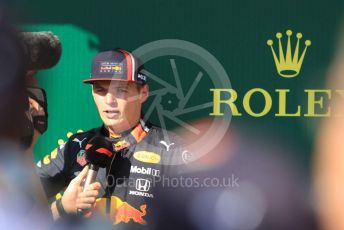 World © Octane Photographic Ltd. Formula 1 – Hungarian GP - Parc Ferme. Aston Martin Red Bull Racing RB15 – Max Verstappen. Hungaroring, Budapest, Hungary. Sunday 4th August 2019.