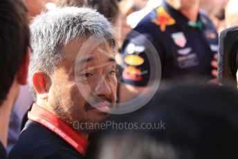 World © Octane Photographic Ltd. Formula 1 - Hungarian GP - Parc Ferme. Masashi Yamamoto - General Manager of Honda’s motorsport division. Hungaroring, Budapest, Hungary. Sunday 4th August 2019.