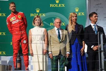 World © Octane Photographic Ltd. Formula 1 – Hungarian GP - Podium. Scuderia Ferrari SF90 – Sebastian Vettel. Hungaroring, Budapest, Hungary. Sunday 4th August 2019.