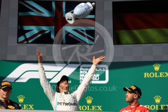 World © Octane Photographic Ltd. Formula 1 – Hungarian GP - Podium. Mercedes AMG Petronas Motorsport AMG F1 W10 EQ Power+ - Lewis Hamilton. Hungaroring, Budapest, Hungary. Sunday 4th August 2019.