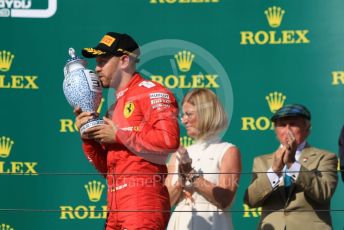 World © Octane Photographic Ltd. Formula 1 – Hungarian GP - Podium. Scuderia Ferrari SF90 – Sebastian Vettel. Hungaroring, Budapest, Hungary. Sunday 4th August 2019.