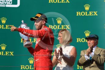 World © Octane Photographic Ltd. Formula 1 – Hungarian GP - Podium. Scuderia Ferrari SF90 – Sebastian Vettel. Hungaroring, Budapest, Hungary. Sunday 4th August 2019.