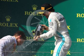 World © Octane Photographic Ltd. Formula 1 – Hungarian GP - Podium. Mercedes AMG Petronas Motorsport AMG F1 W10 EQ Power+ - Lewis Hamilton. Hungaroring, Budapest, Hungary. Sunday 4th August 2019.