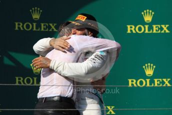 World © Octane Photographic Ltd. Formula 1 – Hungarian GP - Podium. Mercedes AMG Petronas Motorsport AMG F1 W10 EQ Power+ - Lewis Hamilton. Hungaroring, Budapest, Hungary. Sunday 4th August 2019.