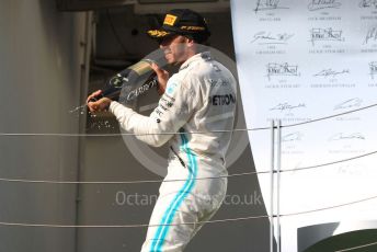 World © Octane Photographic Ltd. Formula 1 – Hungarian GP - Podium. Mercedes AMG Petronas Motorsport AMG F1 W10 EQ Power+ - Lewis Hamilton. Hungaroring, Budapest, Hungary. Sunday 4th August 2019.