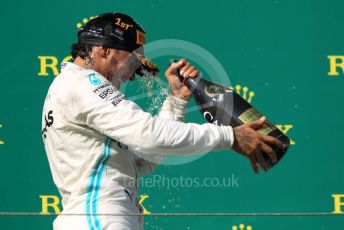 World © Octane Photographic Ltd. Formula 1 – Hungarian GP - Podium. Mercedes AMG Petronas Motorsport AMG F1 W10 EQ Power+ - Lewis Hamilton. Hungaroring, Budapest, Hungary. Sunday 4th August 2019.